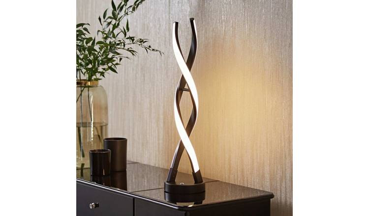 ValueLights Infinity Double Twist Table Lamp - Black