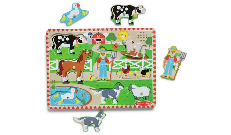 Melissa and doug hot sale wooden farm puzzle