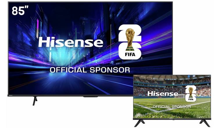 Hisense 85in 85E78QTUKPRO Smart 4K UHD HDR QLED & 32in 32E4QTUK Freely TV Bundle