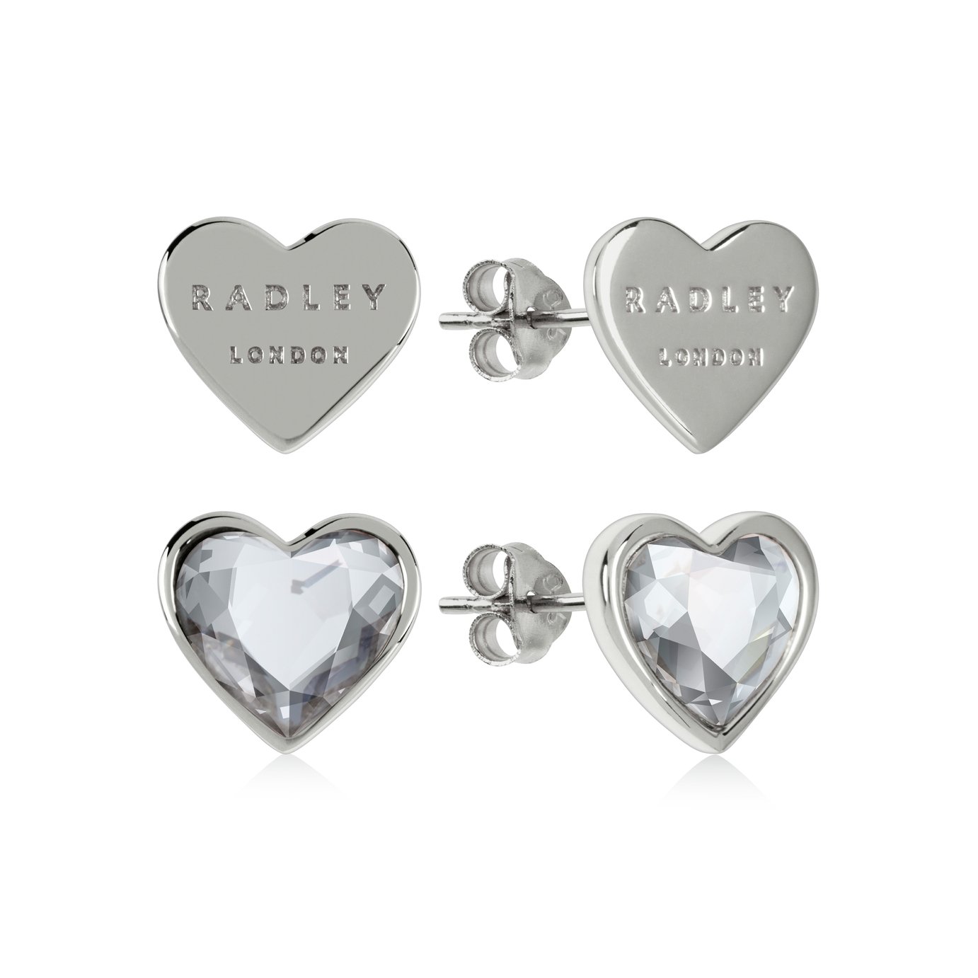 Radley Silver Plated Heart Stud Blue Heart Stone Earring Set Review