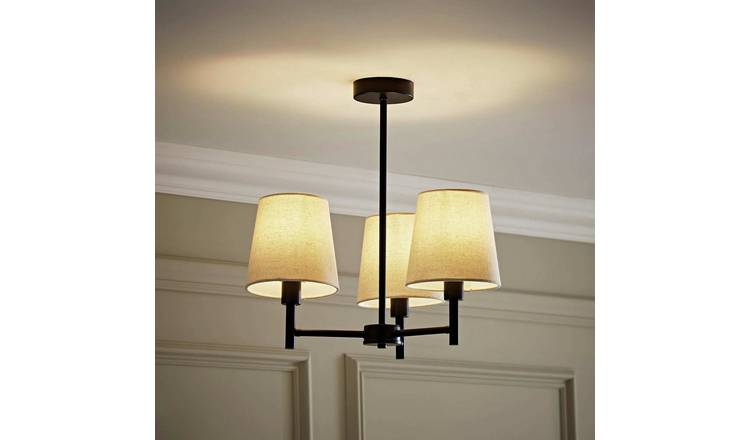 ValueLights Kincaid Metal 3-Light Chandelier - Black