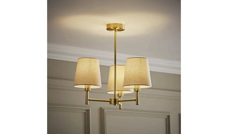 ValueLights Kincaid Metal 3-Light Chandelier - Gold