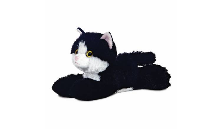 Mini Flopsies Black and White Cat 8inch Plush Toy