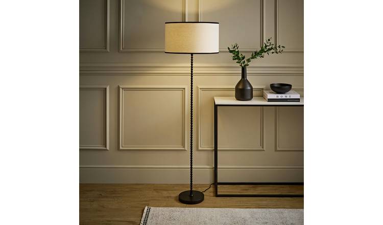 ValueLights Maeve Metal Stick Floor Lamp - Black