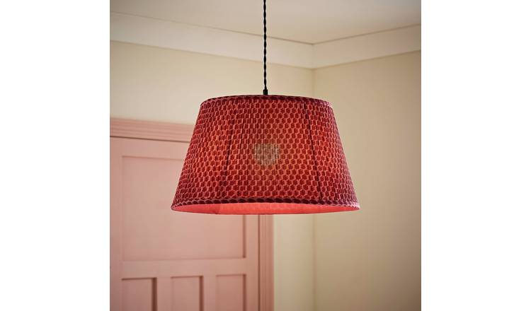 ValueLights Malina Pink Pleated Easy Fit Lampshade - 45cm