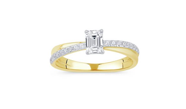 Pure Brilliance 9ct YG  0.70ct Laboratory grown Diamond Sol  Ring - N