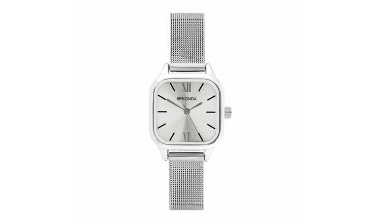 Sekonda Silver Sunray Dial Silver Tone Stainless Steel Mesh Bracelet Watch