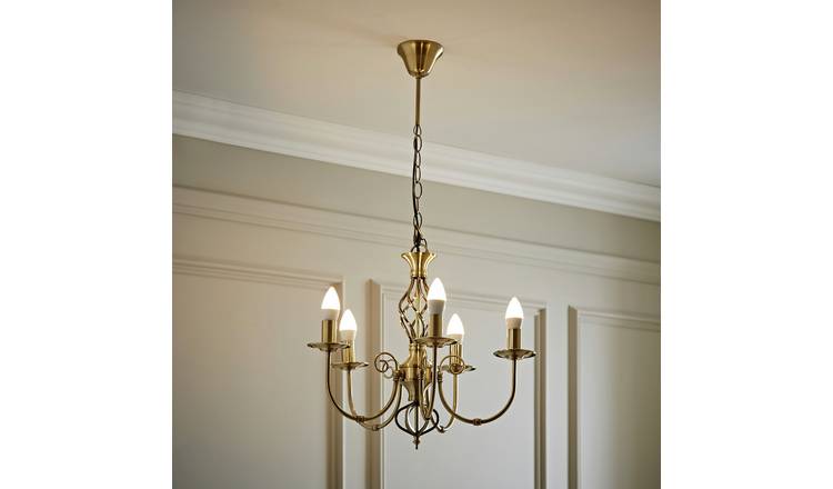 ValueLights Memphis Metal 5-Light Chandelier - Gold