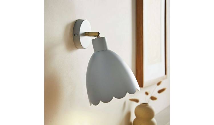 ValueLights Millie Metal Wall Light - Soft Blue