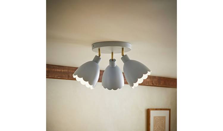 ValueLights Millie Metal 3-Light Spotlight - Soft Blue