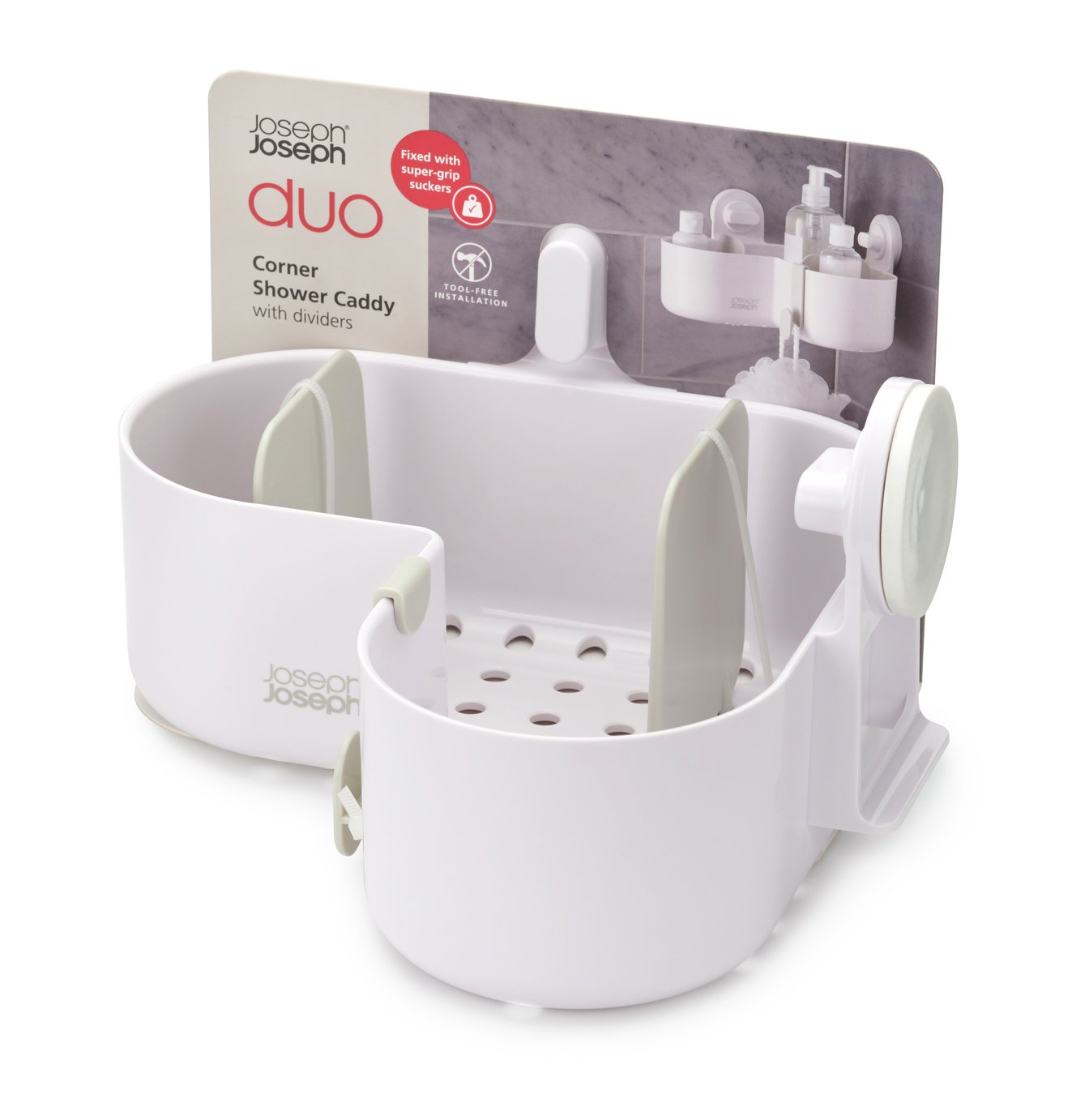 Joseph Joseph Duo Corner Shower Caddy - White