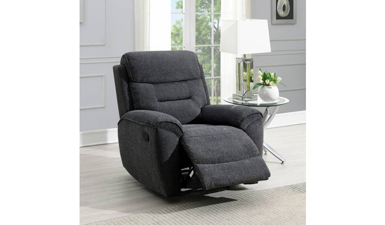 Sofa Source Huntington Fabric Recliner Chair - Dark Grey