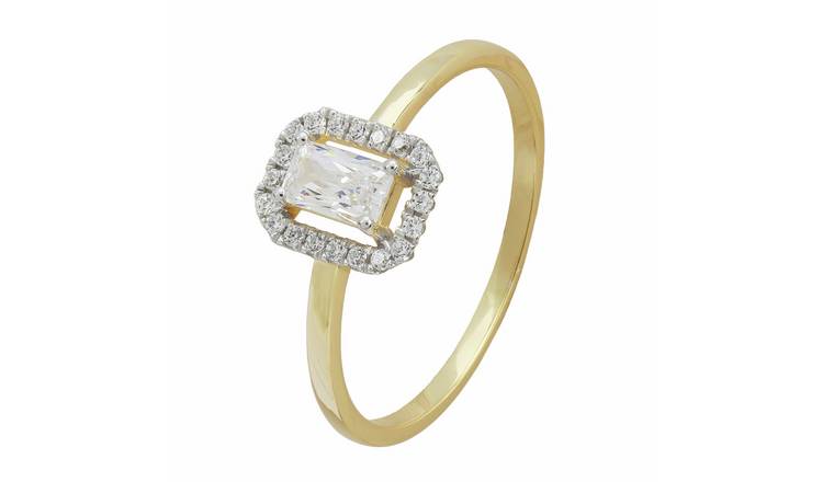 Pure Brilliance 9ct Yellow Gold 0.43ct Diamond Solitaire Ring  - P