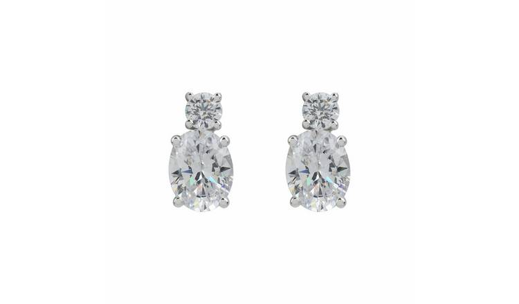 Pure Brilliance 9ct Yellow Gold 3.63ct Lab Grown Diamond Oval Drop Earrings
