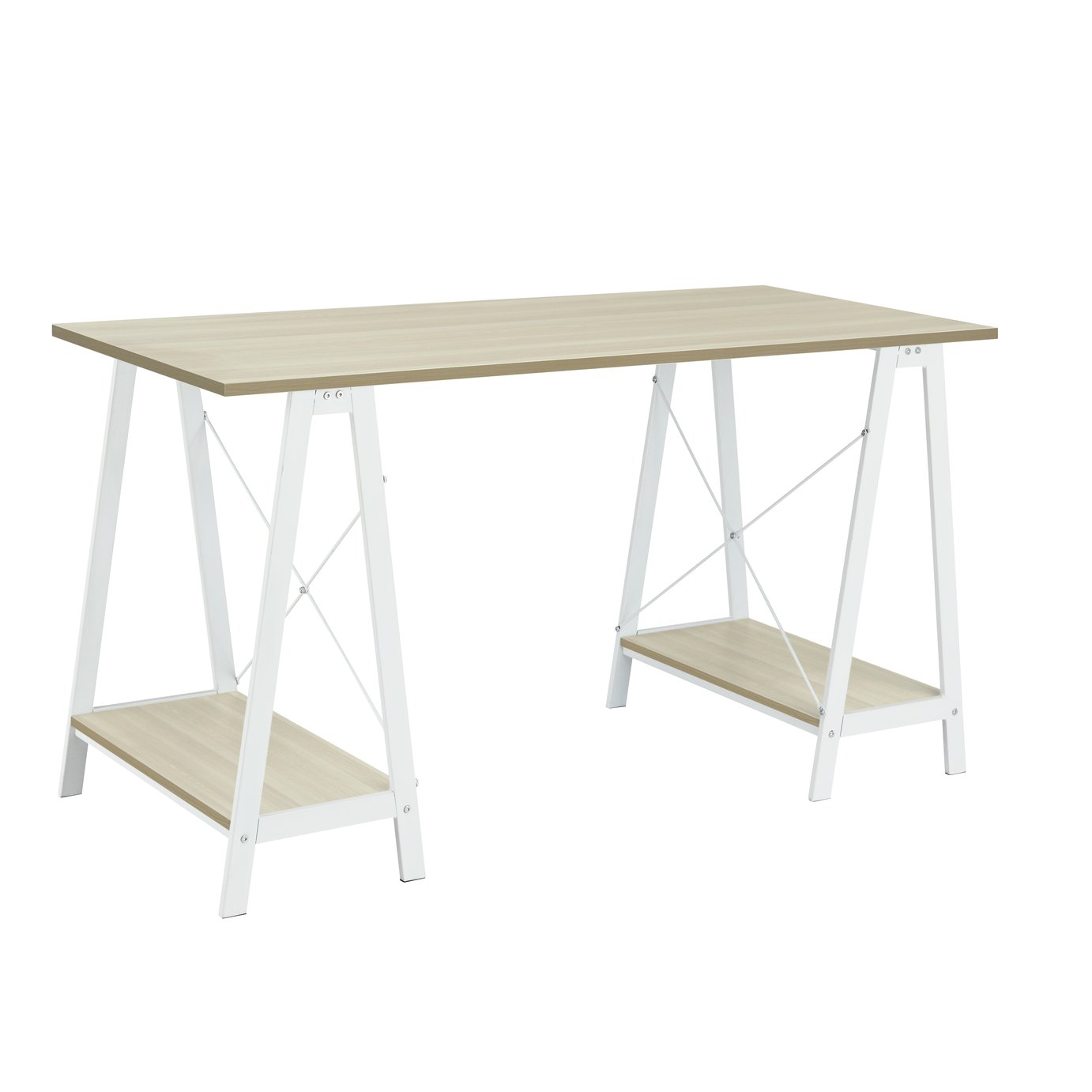 Habitat Trestle Table Office Desk - White