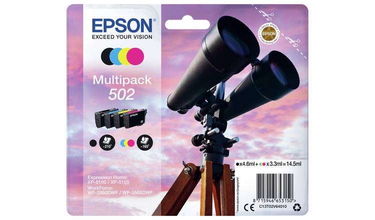 Epson 502 Binoculars Ink Cartridges - Black & Colour
