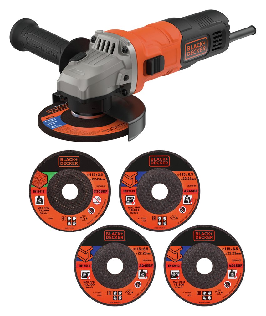 Black & Decker 115mm Angle Grinder & 5 Cutting Discs review