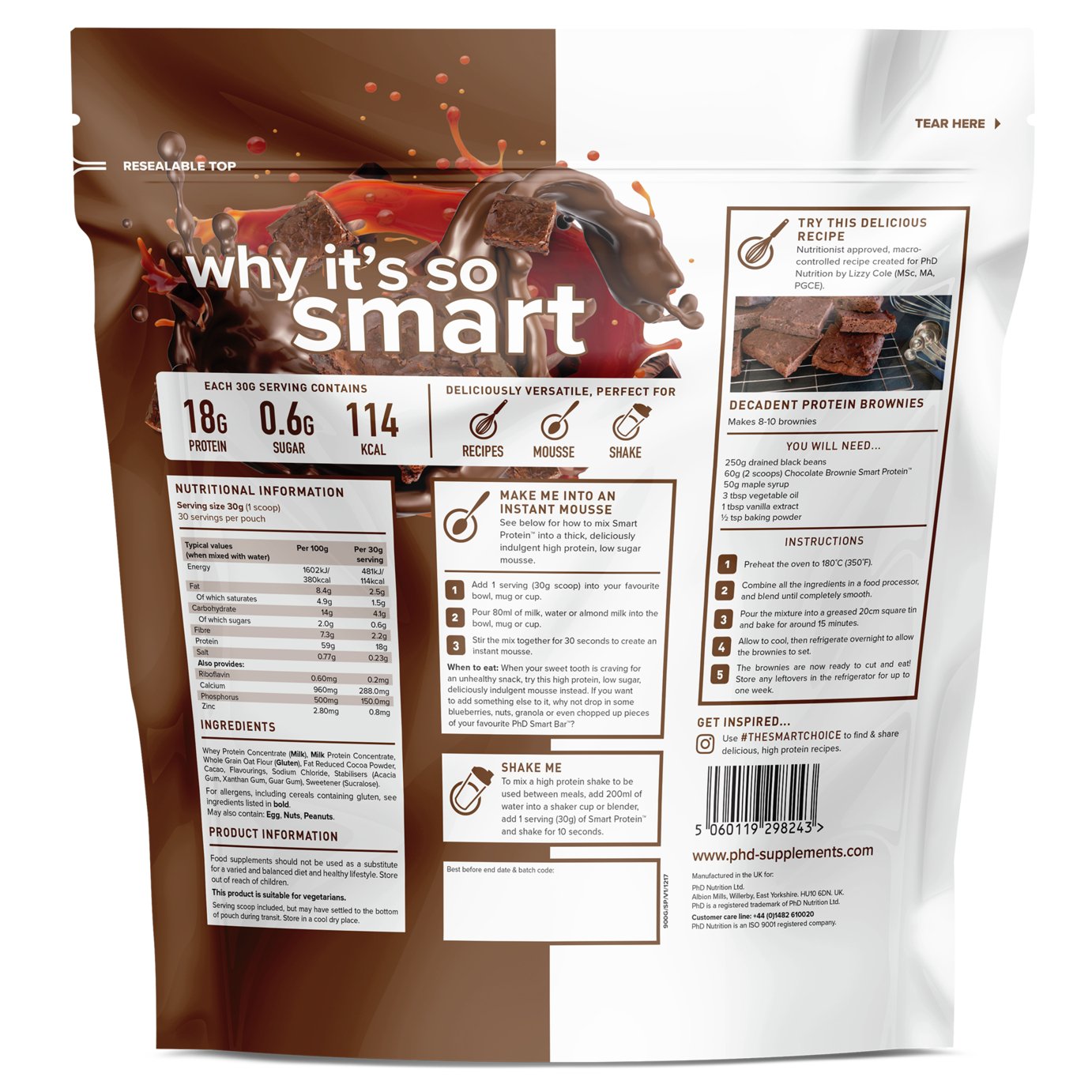 PHD Smart Protein Chocolate Brownie 900g Review