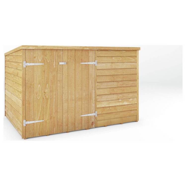 Mercia Wooden 4 x 6ft Overlap Pent Bike Store 0