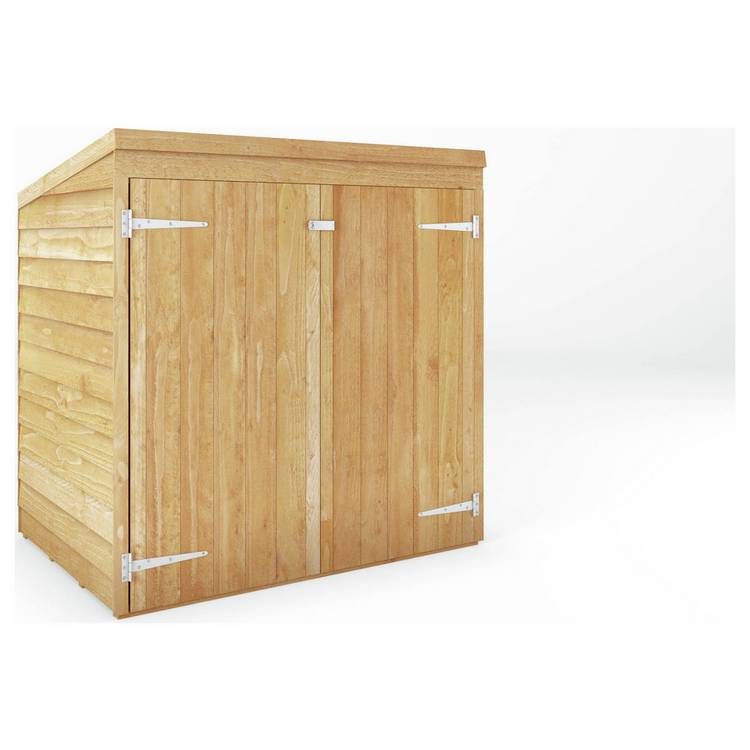 Mercia Wooden 5 x 3ft Overlap Pent Mower Store 0