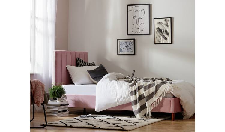 Pink single on sale bed frame