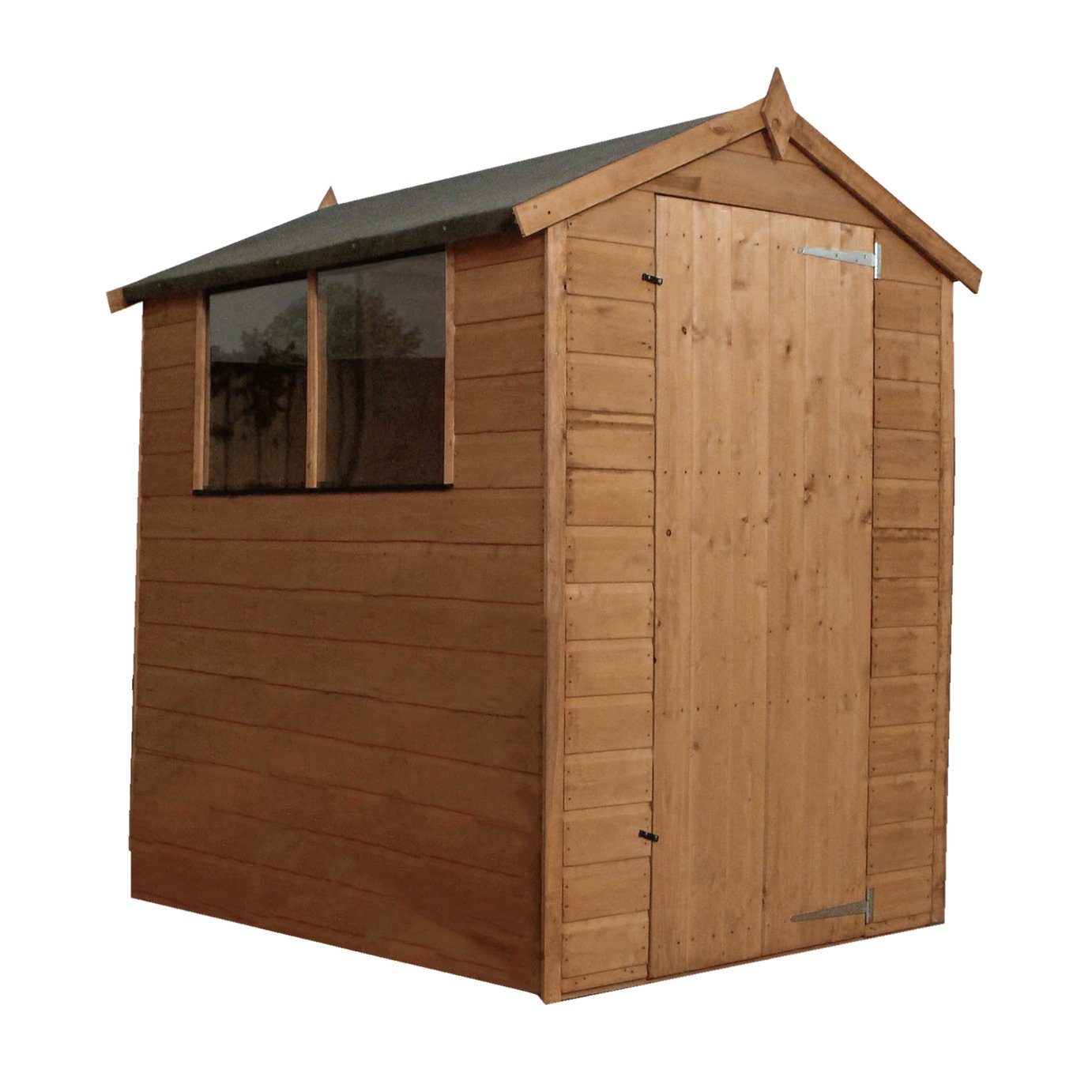 Mercia Wooden 6 x 4ft Shiplap 2 Glazed Window Shed