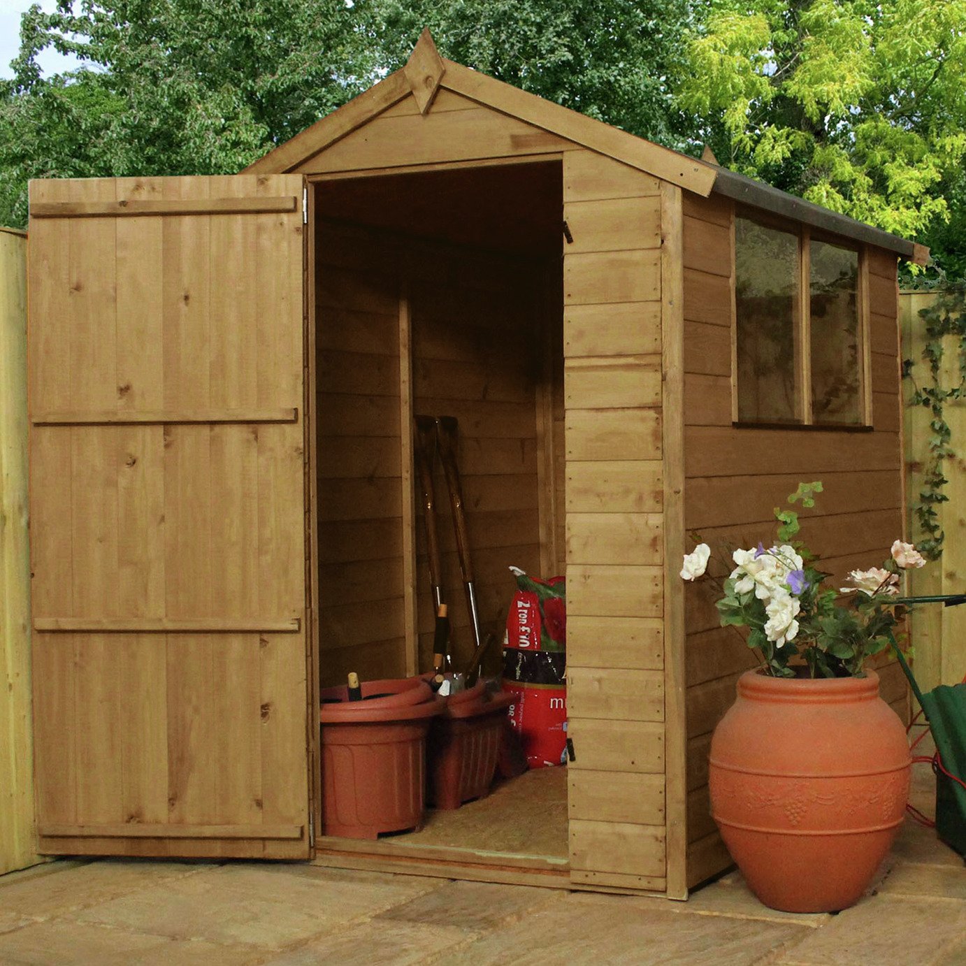 Mercia Wooden 6 x 4ft Shiplap 2 Glazed Window Shed Review