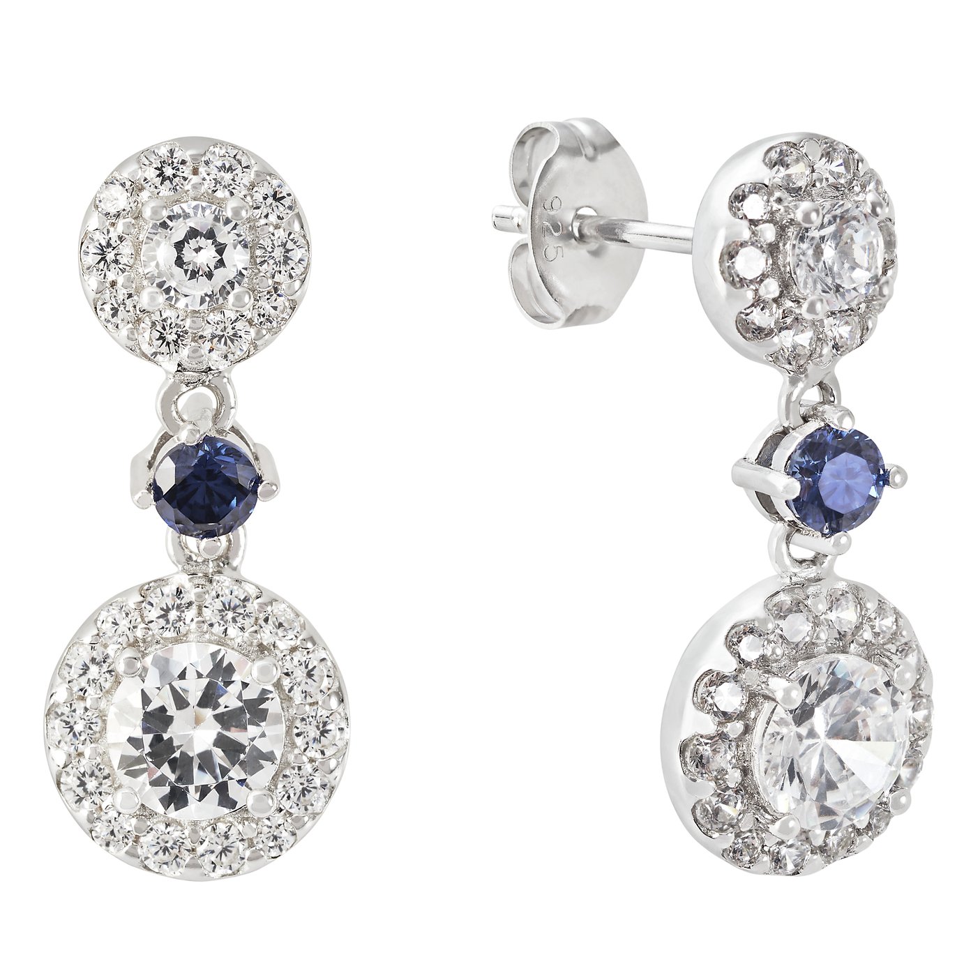 Revere Round Cubic Zirconia Sterling Silver Drop Earrings Review