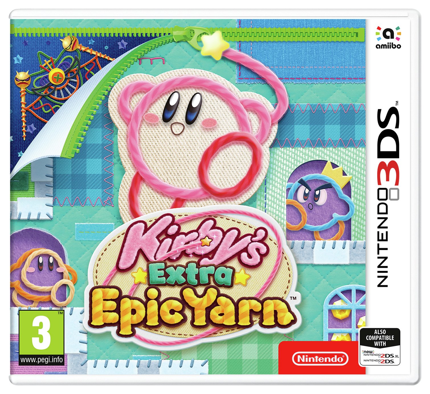 Kirby's Extra Epic Yarn Nintendo 3DS Game