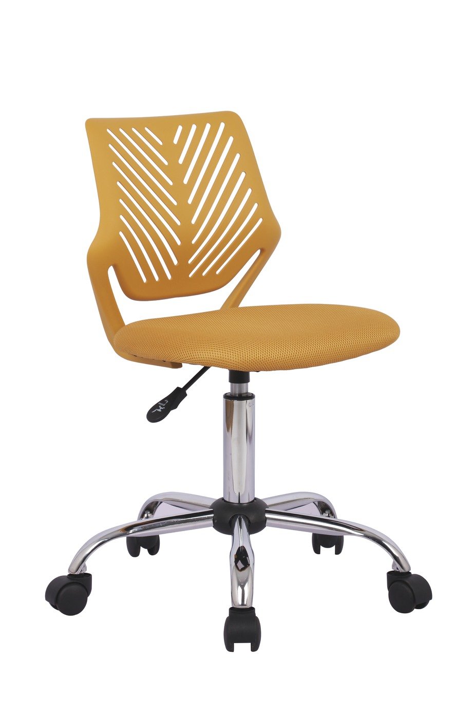 Argos Home Plastic Office Chair - Mustard Yellow