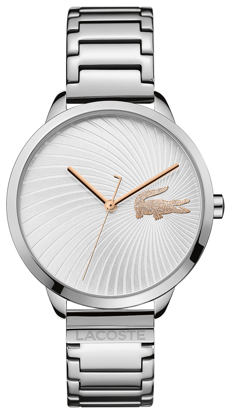 Lacoste White Dial Ladies Stainless Steel Watch