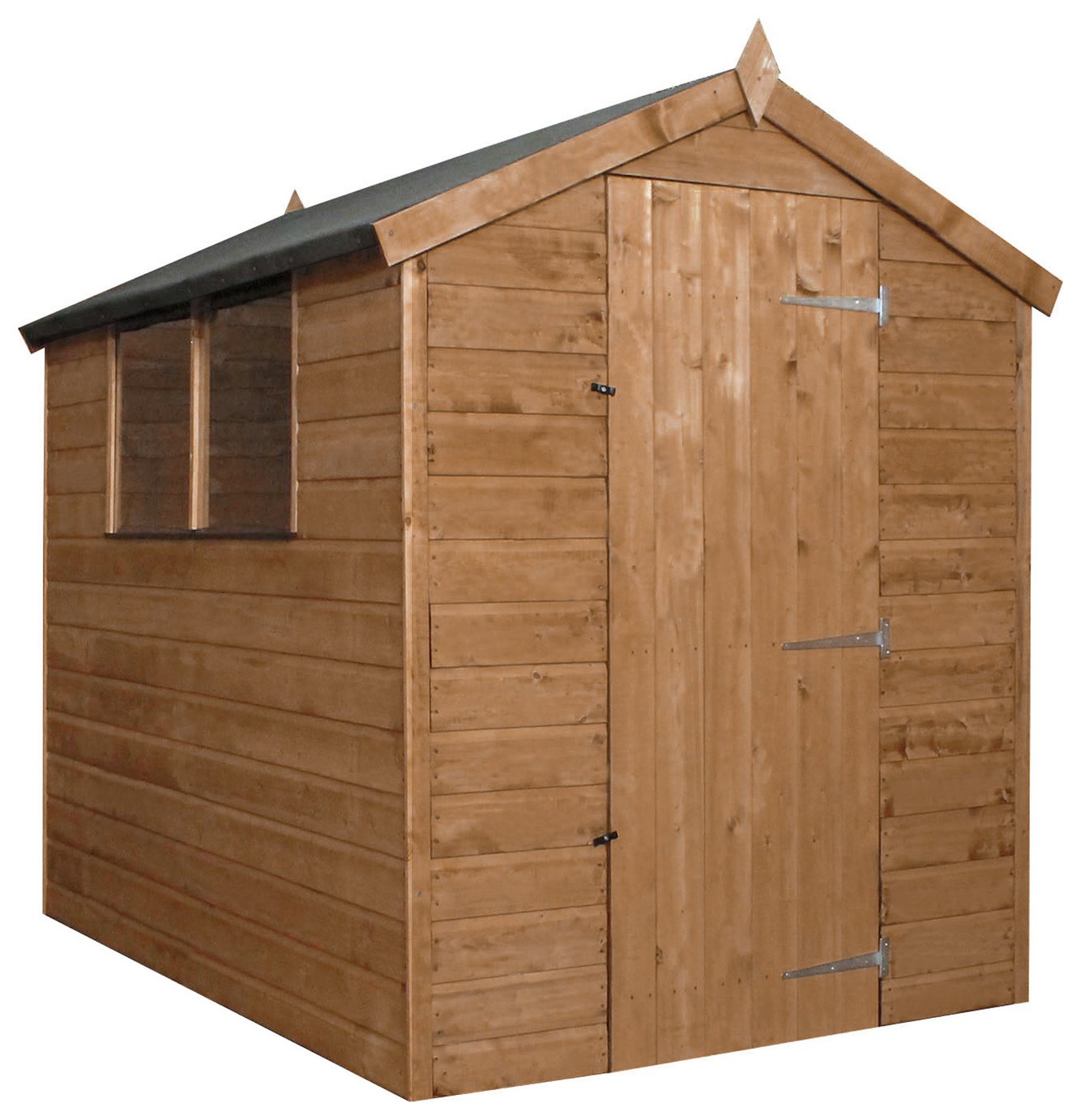 Mercia Wooden 7 x 5ft Shiplap 2 Glazed Window Shed