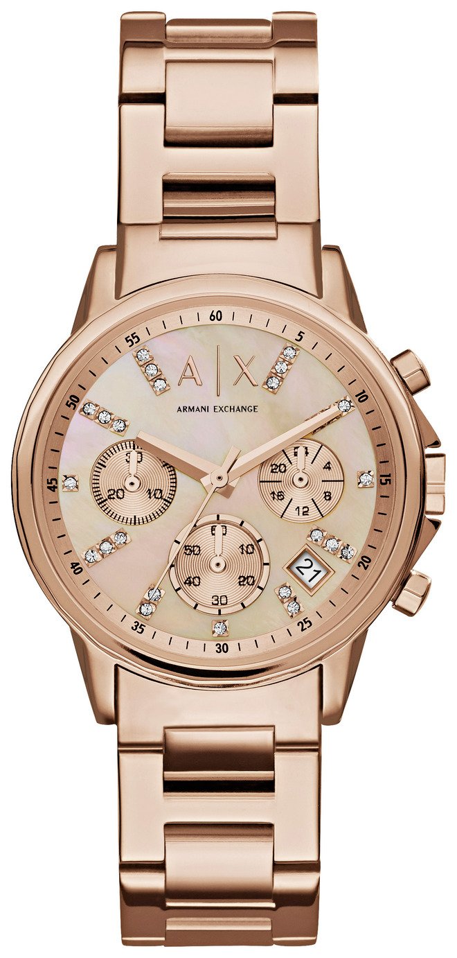 armani watches women's rose gold