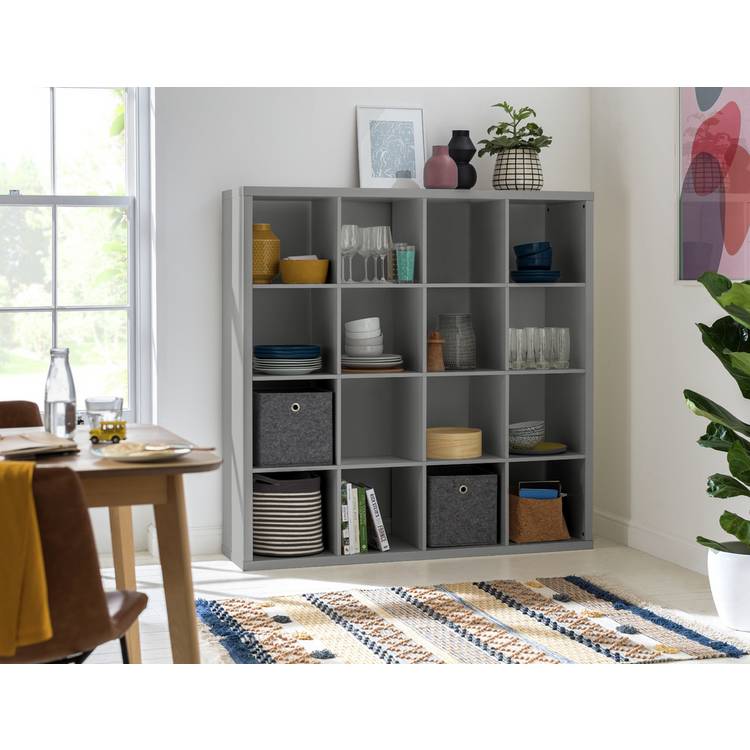 Habitat Squares Plus 16 Cube Storage Unit - Grey 0