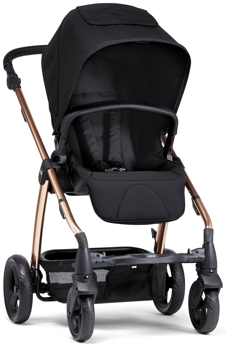 mamas and papas black and rose gold pram