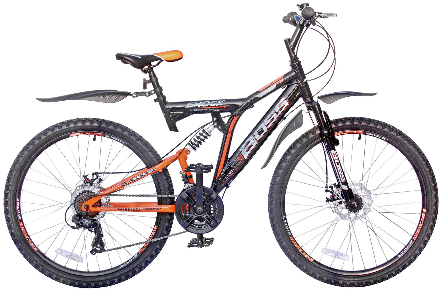Boss Shock Orange 26 inch Wheel Size Mens Mountain Bike