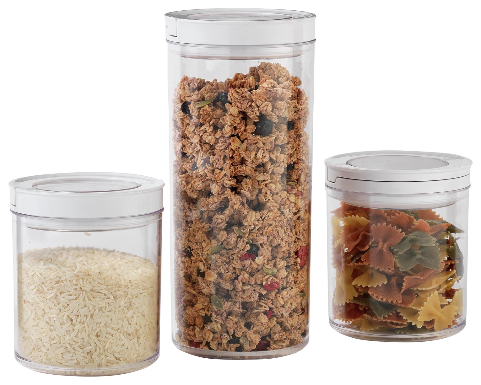 Argos Home Set of 3 Airtight Food Storage Containers