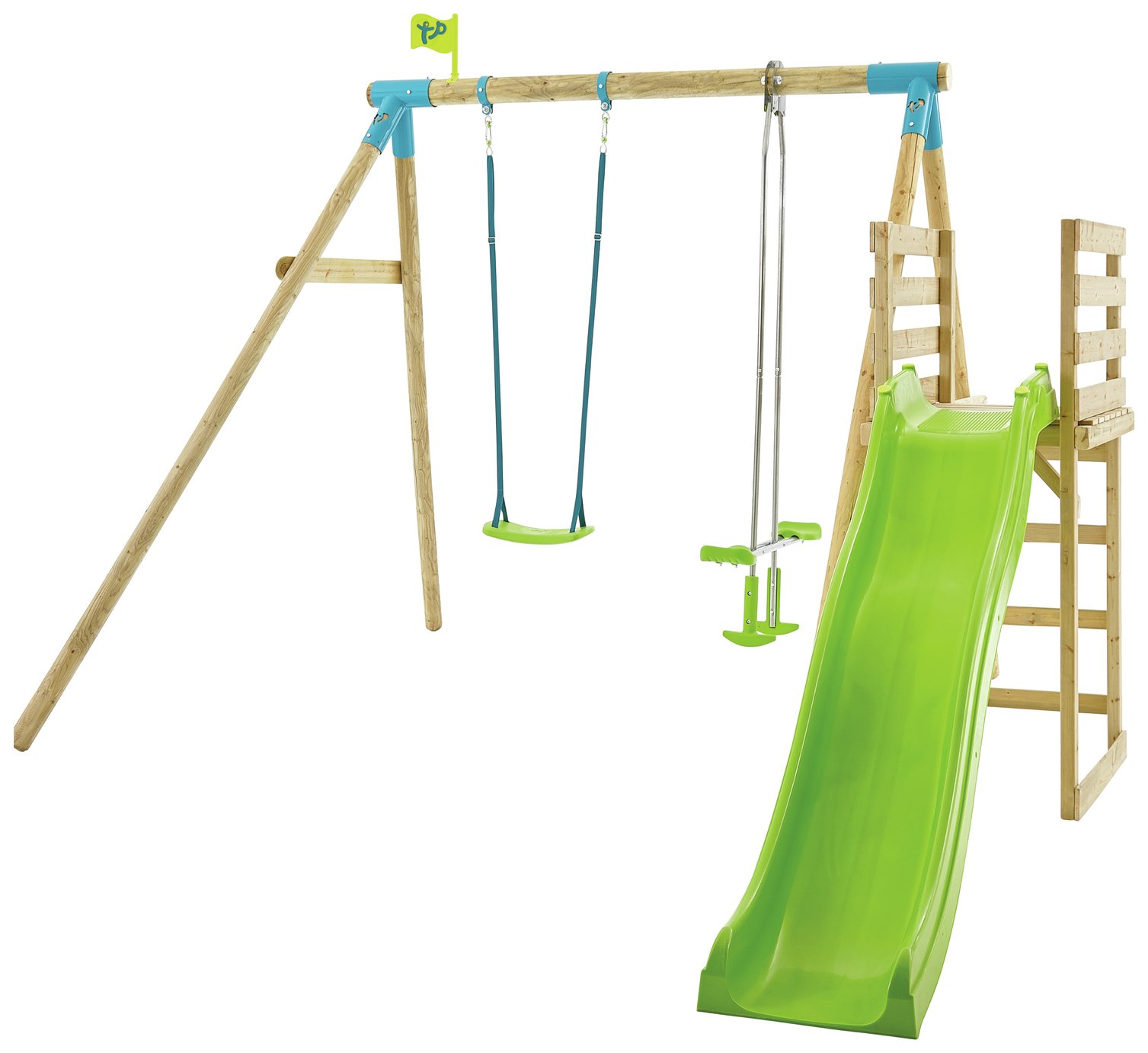 double slide swing set