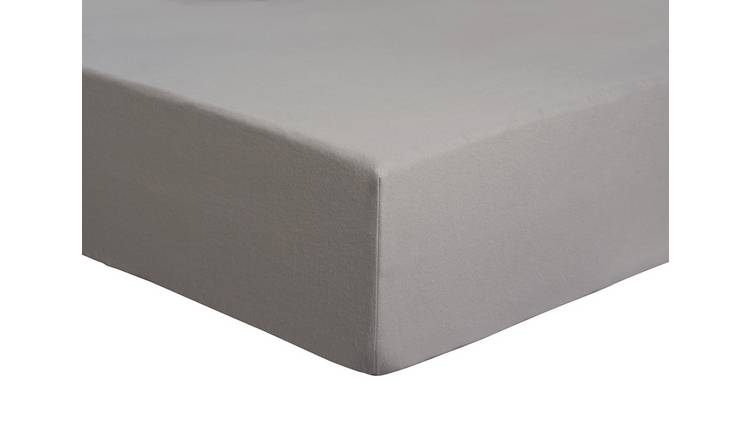 Buy Argos Home Cotton Brushed Grey Fitted Sheet Toddler Bed sheets