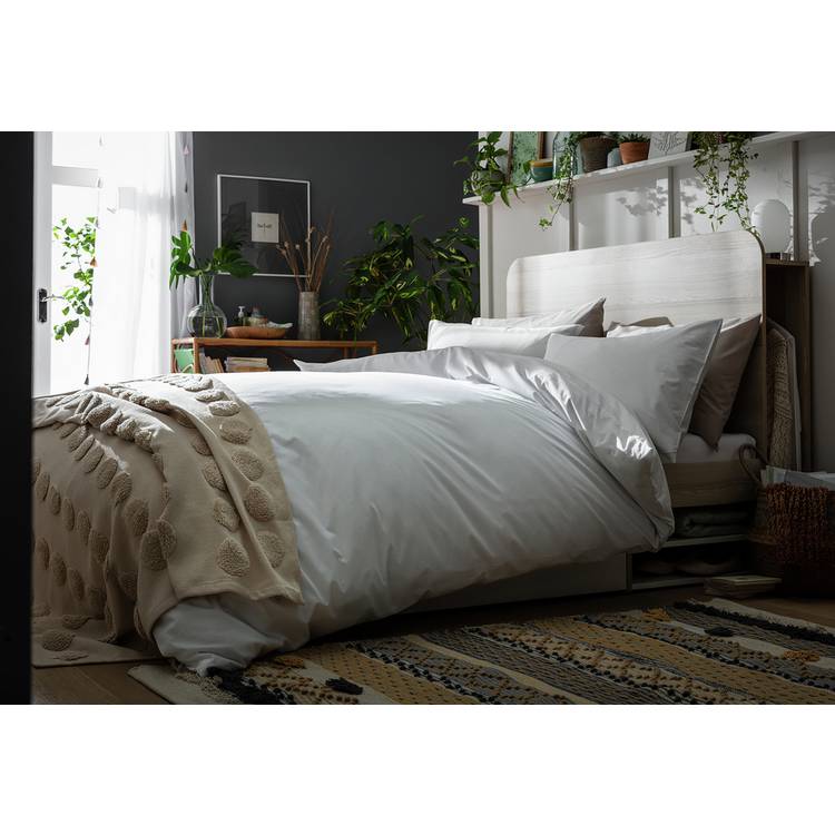 Habitat Cotton Rich 180 TC Plain White Bedding Set - Double 0