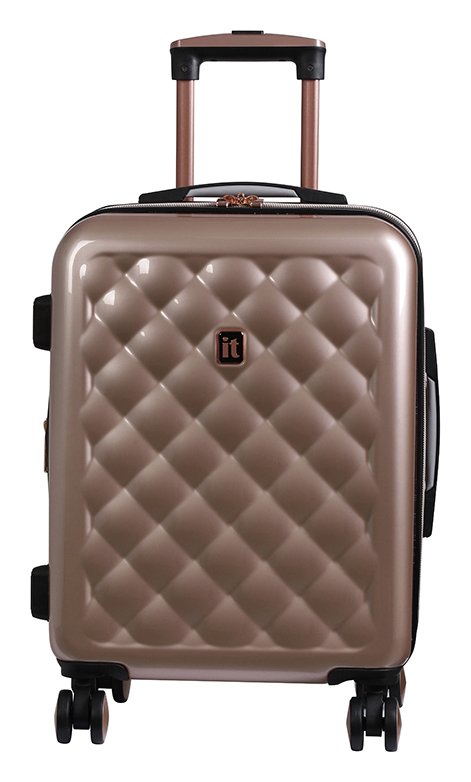 it navy and rose gold suitcase