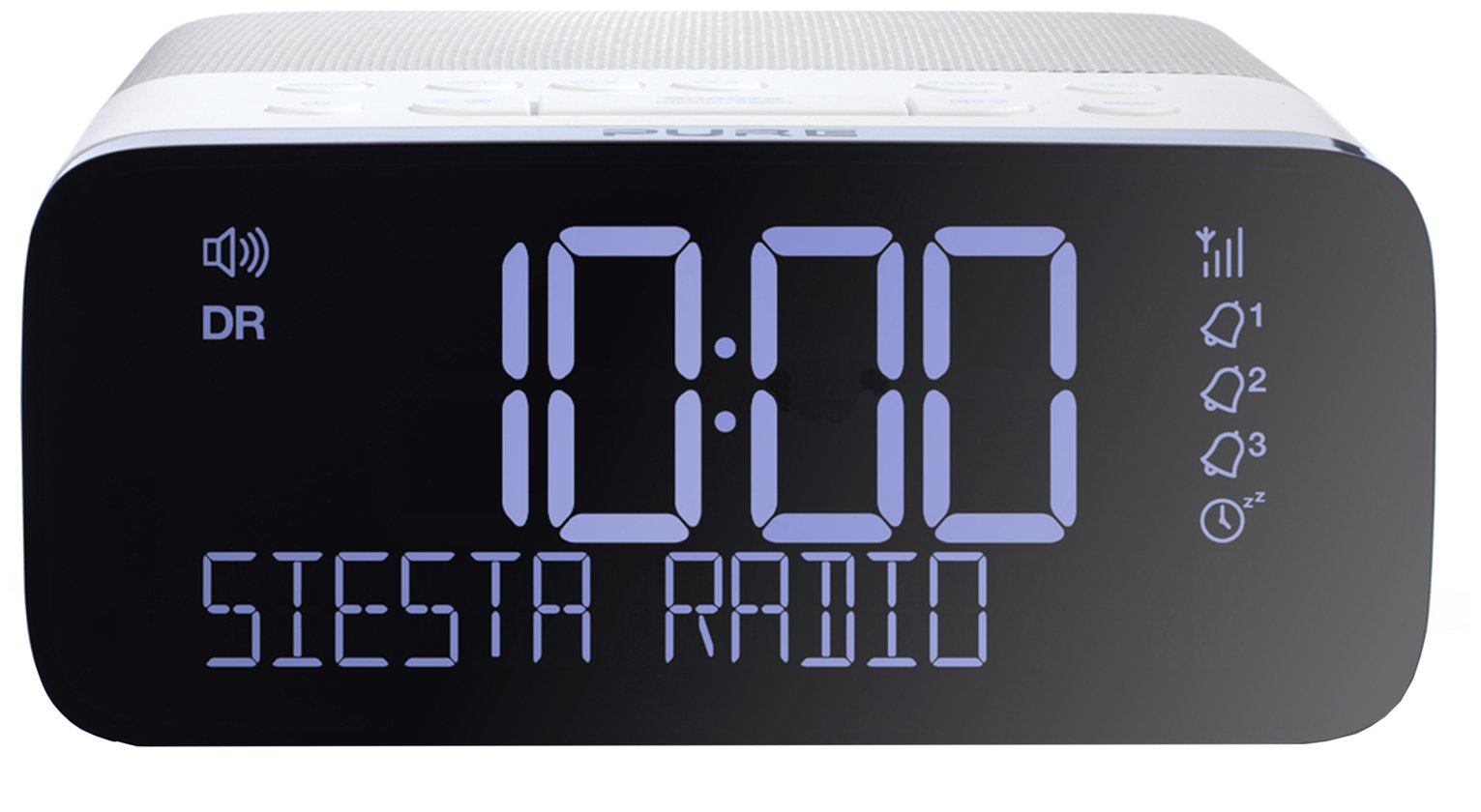 Pure Siesta Rise DAB /FM Bedside Alarm Clock - White