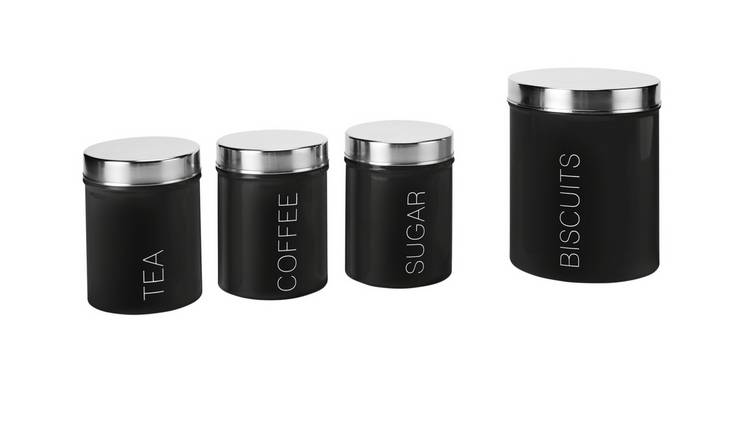 Buy Argos Home Piece Stainless Steel Storage Set Jet Black