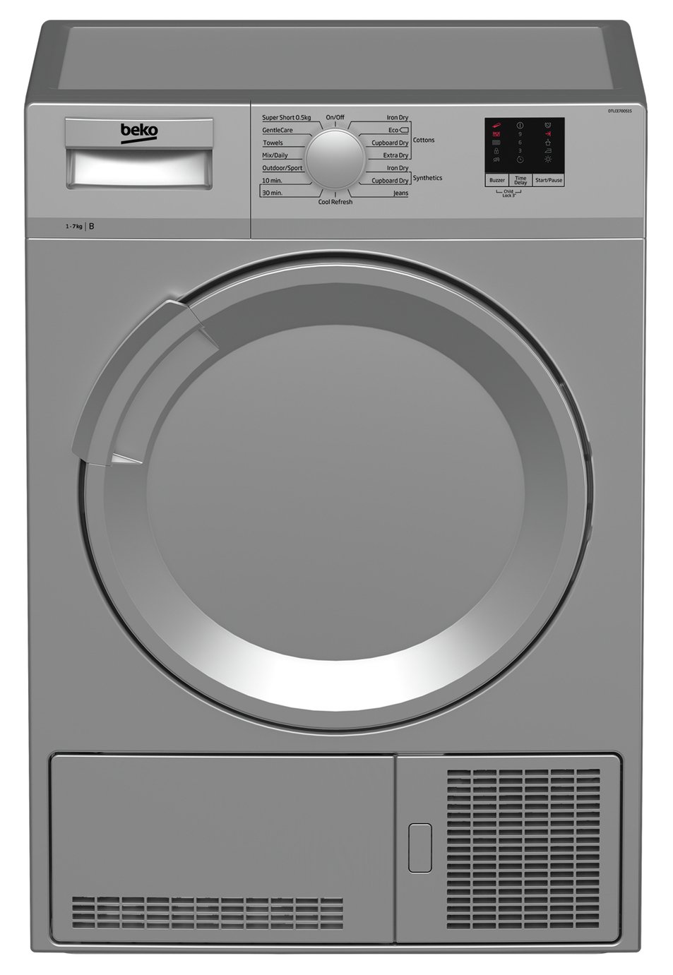 Beko DTLCE70051S 7KG Condenser Tumble Dryer - Silver