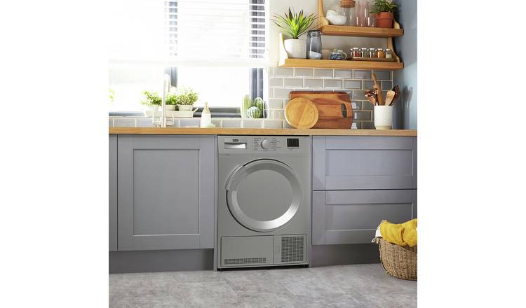 Silver washing machine and tumble deals dryer