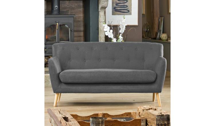 Artemis Home Lynwood  Fabric 3 Seat Sofa - Dark Grey