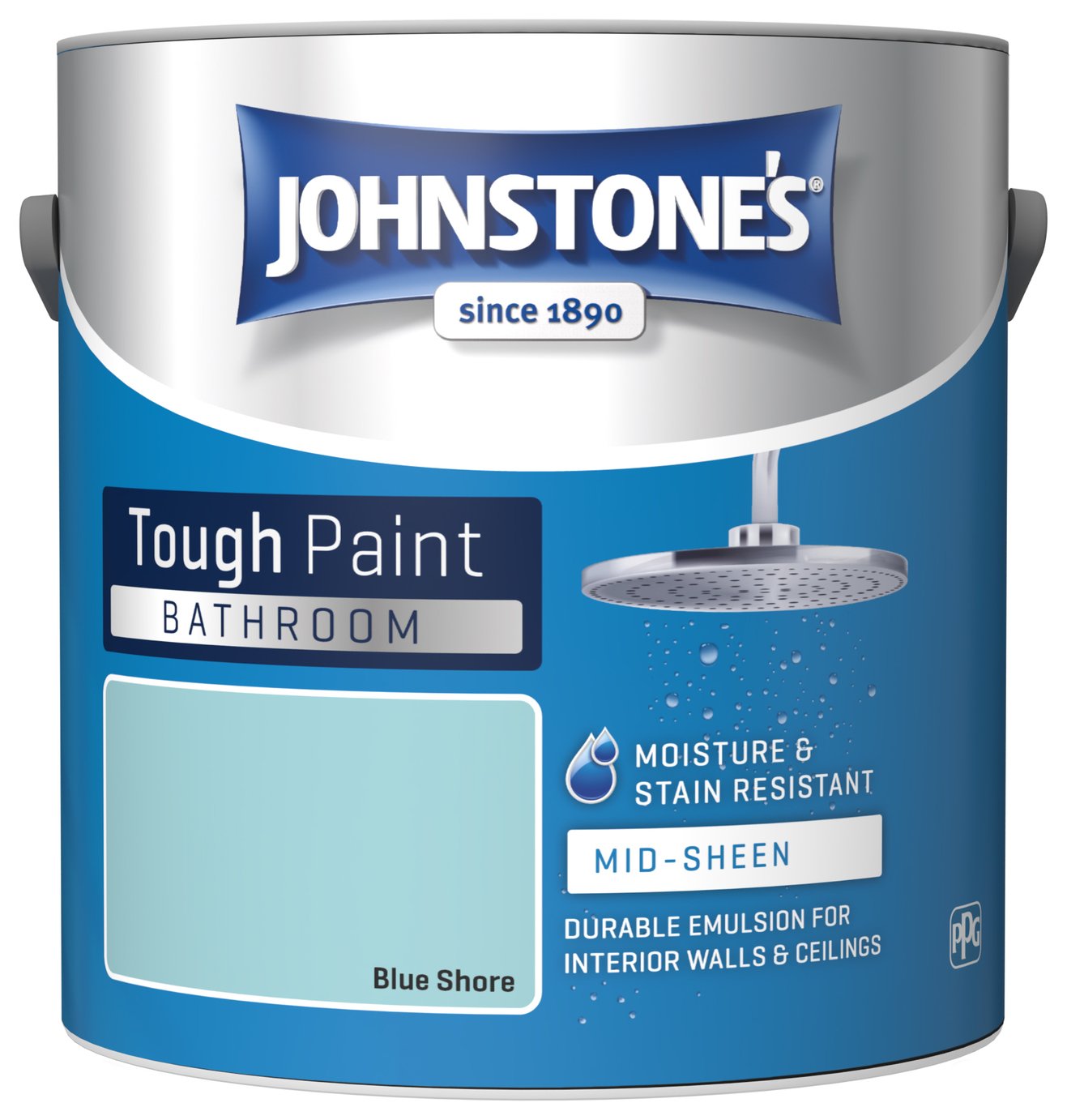 Johnstone's Bathroom Blue Shore Paint - 2.5L