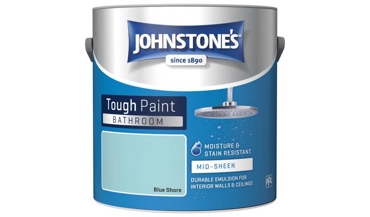 Johnstone's Bathroom Mid Sheen Paint 2.5L - Blue Shore