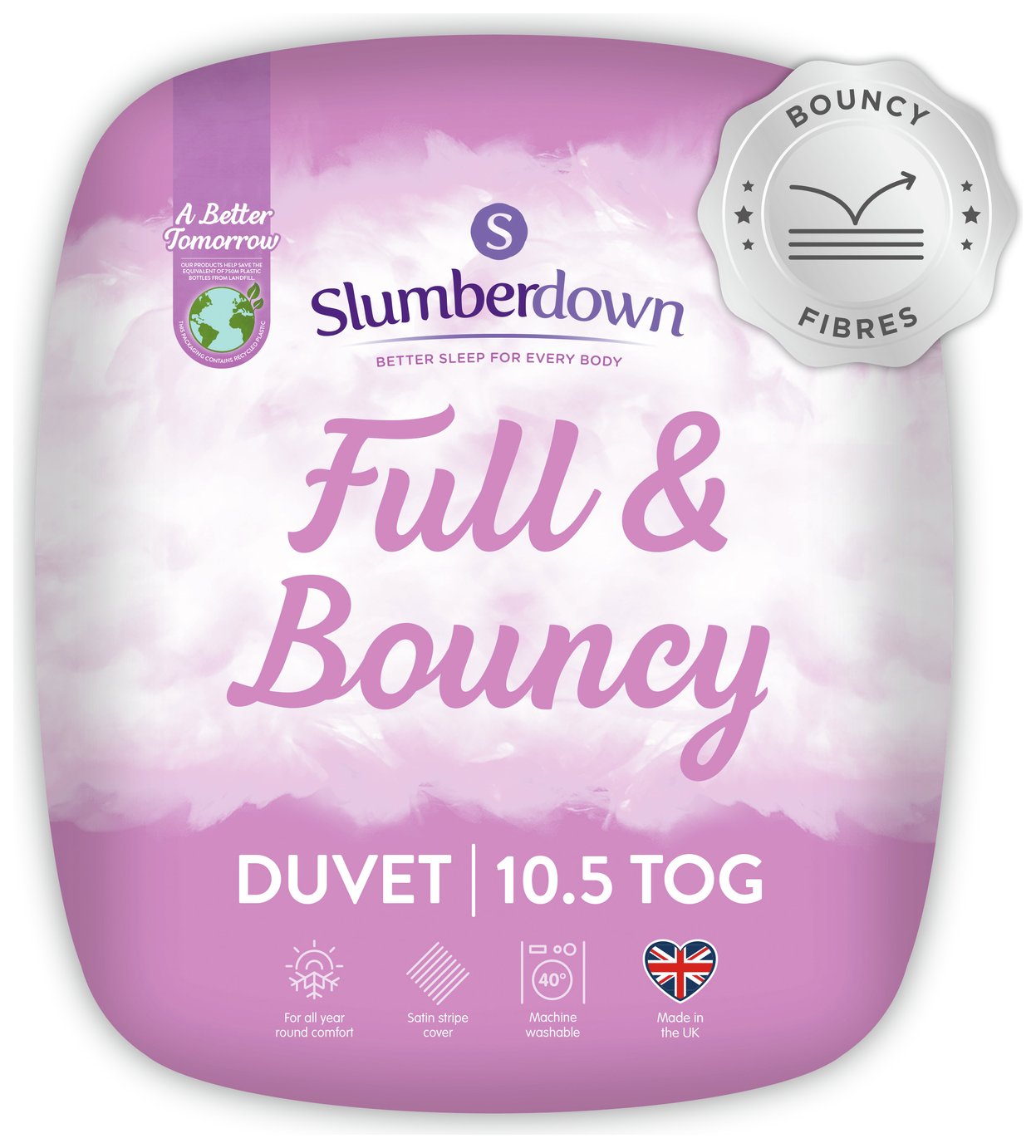 Slumberdown Full and Bouncy 10.5 Tog Duvet - Single