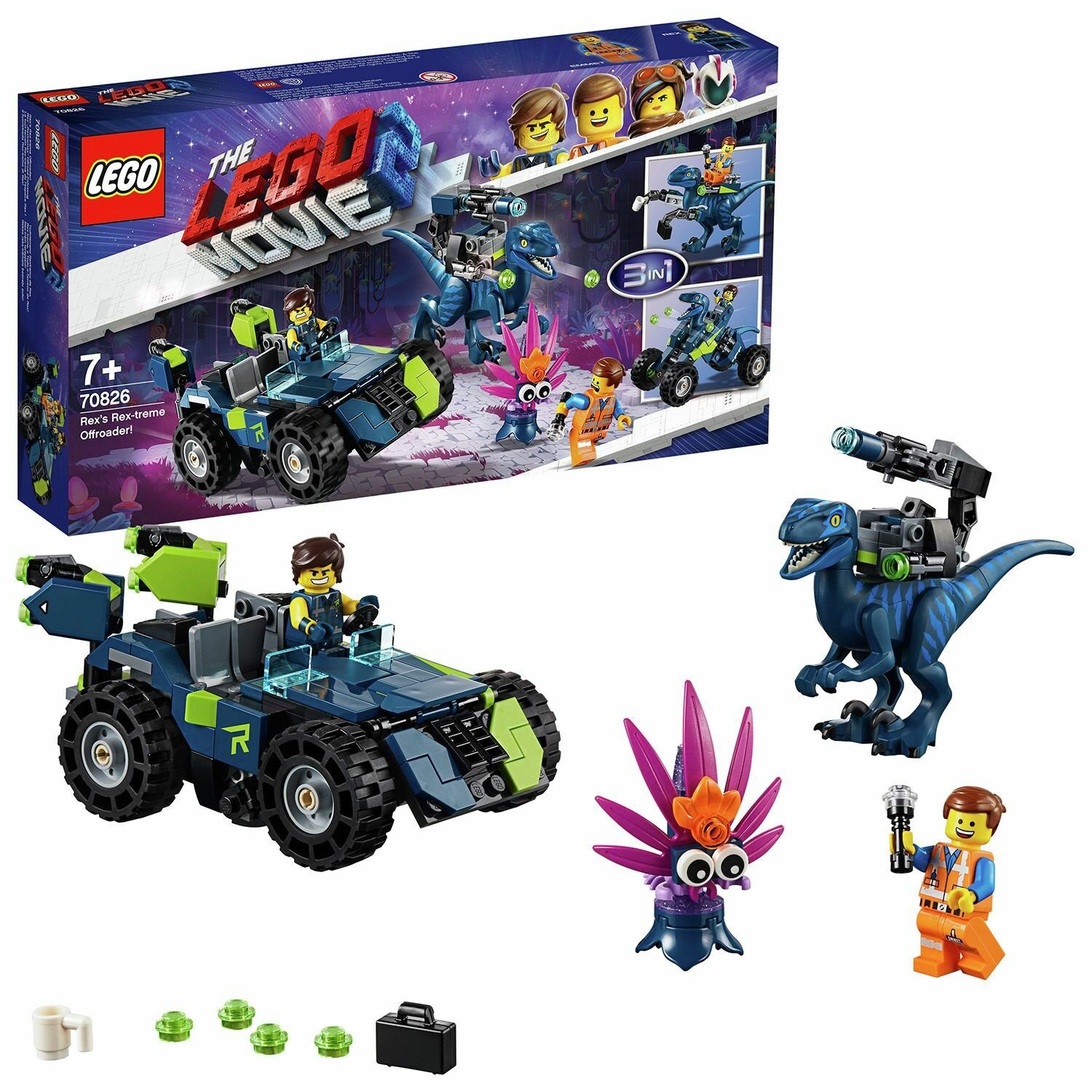 LEGO Movie 2 Rex's-treme Offroader Toy Car - 70826